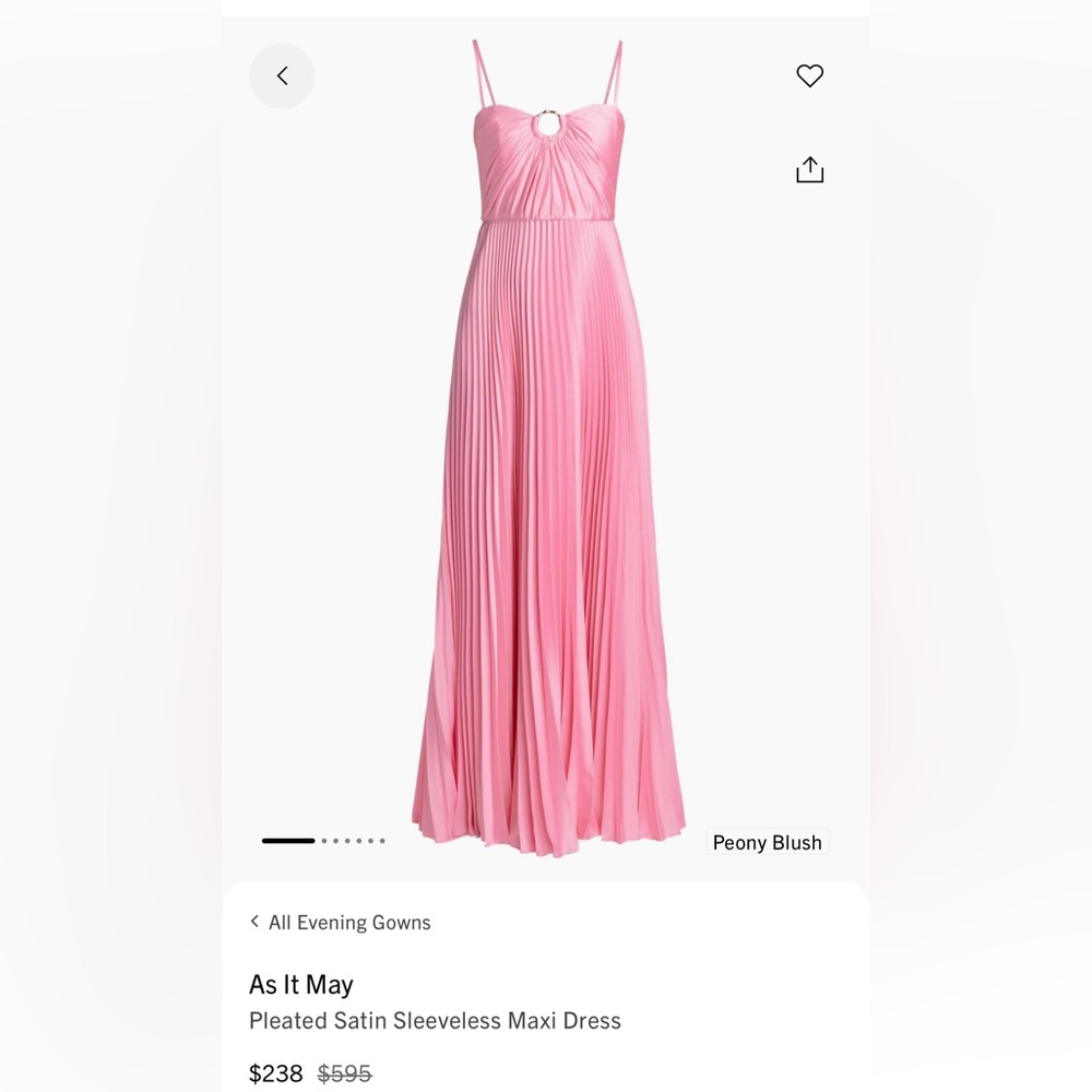 As It May
Pleated Satin Sleeveless Maxi Dress